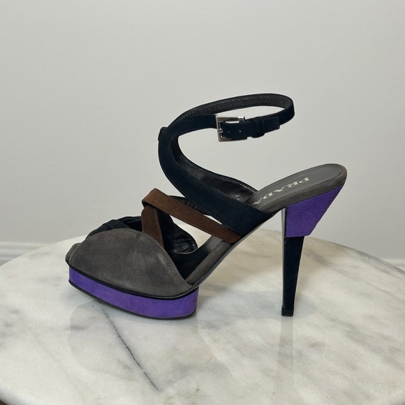 PRADA Suede Platform Strappy Sandals - Picture 3 of 5
